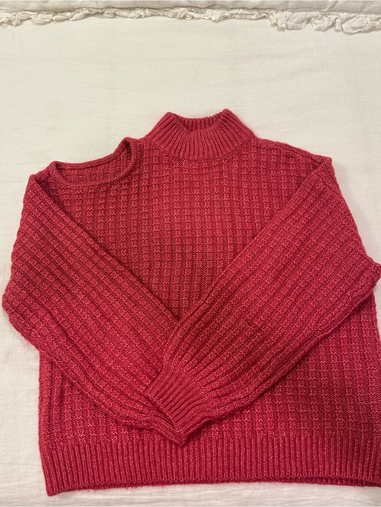 Design History Sweaters - Design History Raspberry Mock Neck Sweater